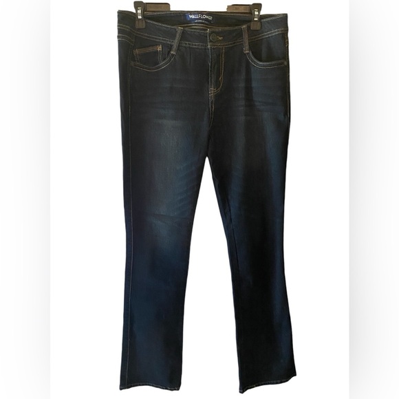 Wallflower Denim - WALLFLOWER EUC WOMENS BOOTCUT JEANS SZ 11 DARK BLUE